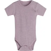 Hust & Claire Body k/e - Bet - Rib - Ull - Dusty Rose - - 50 - Kortermet body