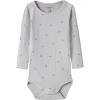 Name it Body I/e - Hullmønster - NbfBerries - Lilac Marble - - 74 - Langermet Body
