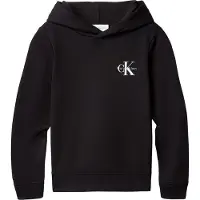 Calvin Klein Jeans Hettegenser - Small Monogram - Svart - - 8 år (128) - Hettegenser