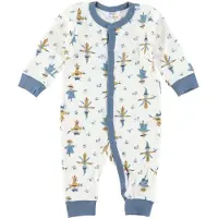 Joha Scarecrow Ull Bambus Jumpsuit Off White/Blue (90 / 1,5-2 år)