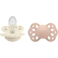 BIBS Infinity Smokk - 2-pack - Str. 1 - Symmetrisk - Ivory/Blush - - 0-6 md - Smokk
