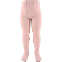 Condor Strømpebukser - Viskose - Rib - Rosa m. Glitter - - 1-2 år (80-92) - Strømpebukser