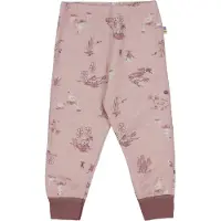 Joha Leggings - Ull/Bambus - Lyserød m. Trykk - - 100 - Leggings - Ull
