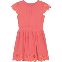 Minymo Kjole - Calypso Coral m. Broderi Anglaise - - 1½ år (86) - Kjole