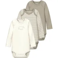 Name it Body I/e - Noos - NbnBody - 3-pack - Ren kasjmir - - 56 - Langermet Body