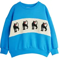Mini Rodini Collegegenser - Panther - Blå - - 4-5 år (104-110) - Collegegenser