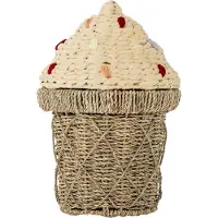 Bloomingville Kurv m. Lokk - 28x41 cm - Cillie - Iskjeks - - OneSize - Kurv