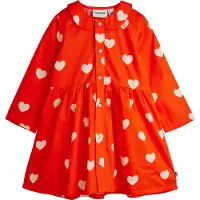 Mini Rodini Kjole - Hearts - Rød - - 2-3 år (92-98) - Kjole