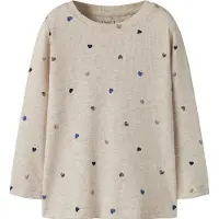 Name it Genser - Rib - Noos - NmfNutti - Peyote Melange m. Hjert - - 2 år (92) - Genser