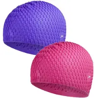 Speedo silikon svømmehette bubble cap AU pink/purple