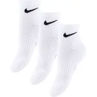 Nike Ankelsokker - Polstret - Dri-Fit - 3-pack - Hvit - - 23,5/27 - Sokker