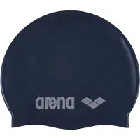 Arena Badehette - Classic Silicone JR - Denim/Sølv - - 6-12 år (116-152) - Badehette