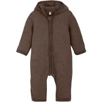 Huttelihut Vårdress - Ullfleece - Brown Melert m. Ører - - 68 - Vårdress