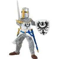 Papo Hvit Ridder m. Sverd - H: 10.4 - - OneSize - Lekefigur