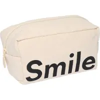 Design Letters Toalettveske - Smil - Naturlig/Svart - - OneSize - Toalettveske