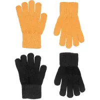 CeLaVi Hansker - Ull/Nylon - 2-pack - Mineral Yellow/Svart - - 3-6 år (98-116) - Handsker