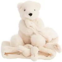 Naturezoo Koseklut - Isbjørn - 35x35 cm - Kremete White - - OneSize - Koseklut