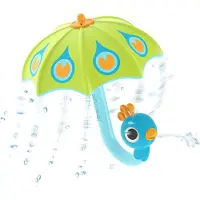Yookidoo Badeleke - Fill 'N' Rain Peacock Umbrella - Grønn - - OneSize - Badeleker