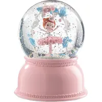 Djeco Snøkule m. Lys - 14 cm - Rosa m. Ballerina - - OneSize - Snøkule