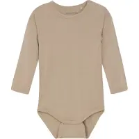 Minymo Body I/e - Viskose - Enkelt og greit Taupe - - 2 år (92) - Langermet Body