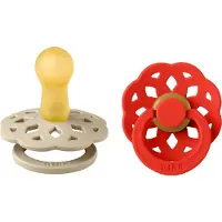 BIBS Böhmen Smokker - Str. 1 - 2-pack - Rund - Vanilla/Candy App - - 0-6 md - Smokk