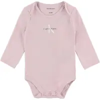 Calvin Klein Body I/e - Monogram - Pink Ice - - 1 år (80) - Langermet Body