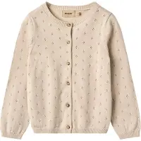 Wheat Cardigan - Strikk - Maia - Off White m. Hullmønster - - 5 år (110) - Cardigan