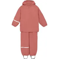 CeLaVi Regntøy m. Seler/Fleece - Resirkuler PU - Murstein Dust - - 80 - Regntøy