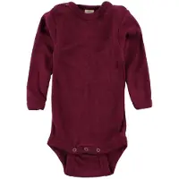 Engel Body I/e - Ull/Silke - Plommelilla - - 74/80 - Langermet Body