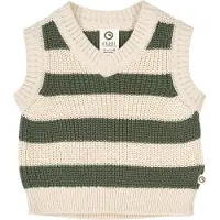 Müsli Vest - Strikk - Stripe - Oak - - 74 - Vest