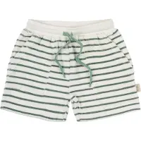 Petit Piao Shorts - Frotté - Pocket - Off White/Green - - 1 år (80) - Shorts