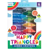 Ooly Fargekritt - 12 stk. - Jumbo - Happy Trekanter - - OneSize - Fargesett