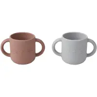 Liewood Kopper - 2-pack - Gene - Silikon - Dumbo Grey - - OneSize - Kopp