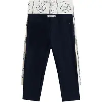 Tommy Hilfiger Leggings - 2-pack - Snøfnugg/Navy - - 68 - Leggings