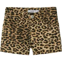 Name it Shorts - Denim - NmfRose - Sølv Mink/Leopard - - 1½ år (86) - Shorts