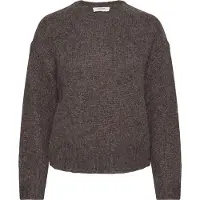 Rosemunde Genser - Strikk - Ull - Brown Grey Melange - - 8 år (128) - Genser