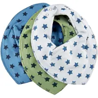 Pippi Baby Siklesmekke - 3-pack - Spiss - AOP - Grey Dawn - - OneSize - Siklesmekke