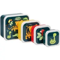 A Little Lovely Company Matboks Sett - 4 Deler - Jungle Tiger - - OneSize - Matboks