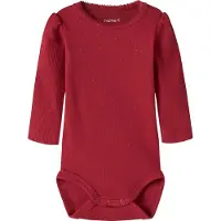 Name it Body I/e - Rib - NbfRosally - Jester Red m. Glitter - - 62 - Langermet Body