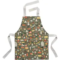 Petit Jour Paris Forkle - Coated - Army Grønn m. Fantasi - - OneSize - Forkle