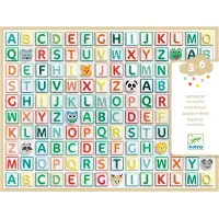 Djeco Klistremerker - 300 stk. - 3D alfabet - - OneSize - Klistremerker
