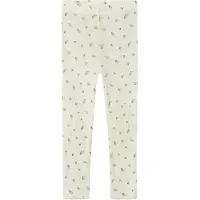 Name it Leggings - Ull - Noos - NmfWang - Snow White/Small flyt - - 2 år (92) - Leggings - Ull