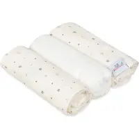 MULTITEX muslin-på bleie MUSLIN DESIGN 3-pk, str. 70x80
