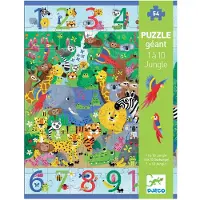 Djeco Gigantisk puslespill - 54 Brikker - 70x50 cm - Jungle - - OneSize - Puslespill