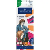 Faber-Castell Tusjer - 6 stk. - Goldfaber-skisse - Manga - - OneSize - Tusj