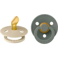 BIBS Colour Smokker - 2-pack - Str. 1 - Anatomisk - Vanilla/furu - - OneSize - Smokk