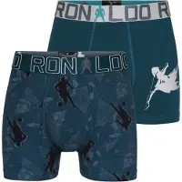 Cr7 - CR7 Boxershorts - 2-pack - Blå m. Trykk - - 4-6 år (104-116) - Boxershorts