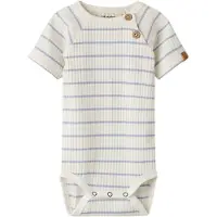 Lil´ Atelier Lil' Atelier Body k/e - Rib - Noos - NbmKail - Coconut Melk/Zen - - 1 år (80) - Kortermet body