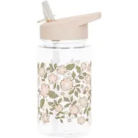 A Little Lovely Company Drikkeflaske m. Sugerør - 450 ml - Bloms - - OneSize - Drikkeflaske