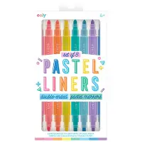 Ooly Dobbeltsidig Tusjer - 8 stk. - Pastel Innlegg med dobbel sp - - OneSize - Tusj
